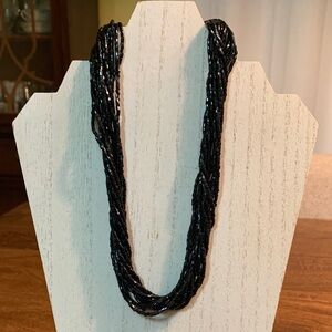 Black Seed Bead Necklace